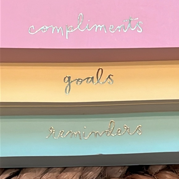Kate Spade NWT Compliments, Goals, Reminders Stacked Notepads - Picture 3 of 4